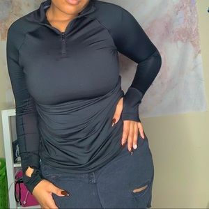 Adidas Tech Fit Top - Black Tightfited Half Zip